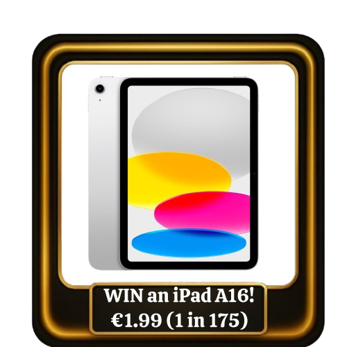 🎉 Win an Apple iPad 11-inch for JUST €1.99! 🚀 Only 175 Tickets! 🔥